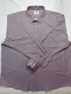 Taylor XXL Men's Purple Check Dress Shirt - NWOT